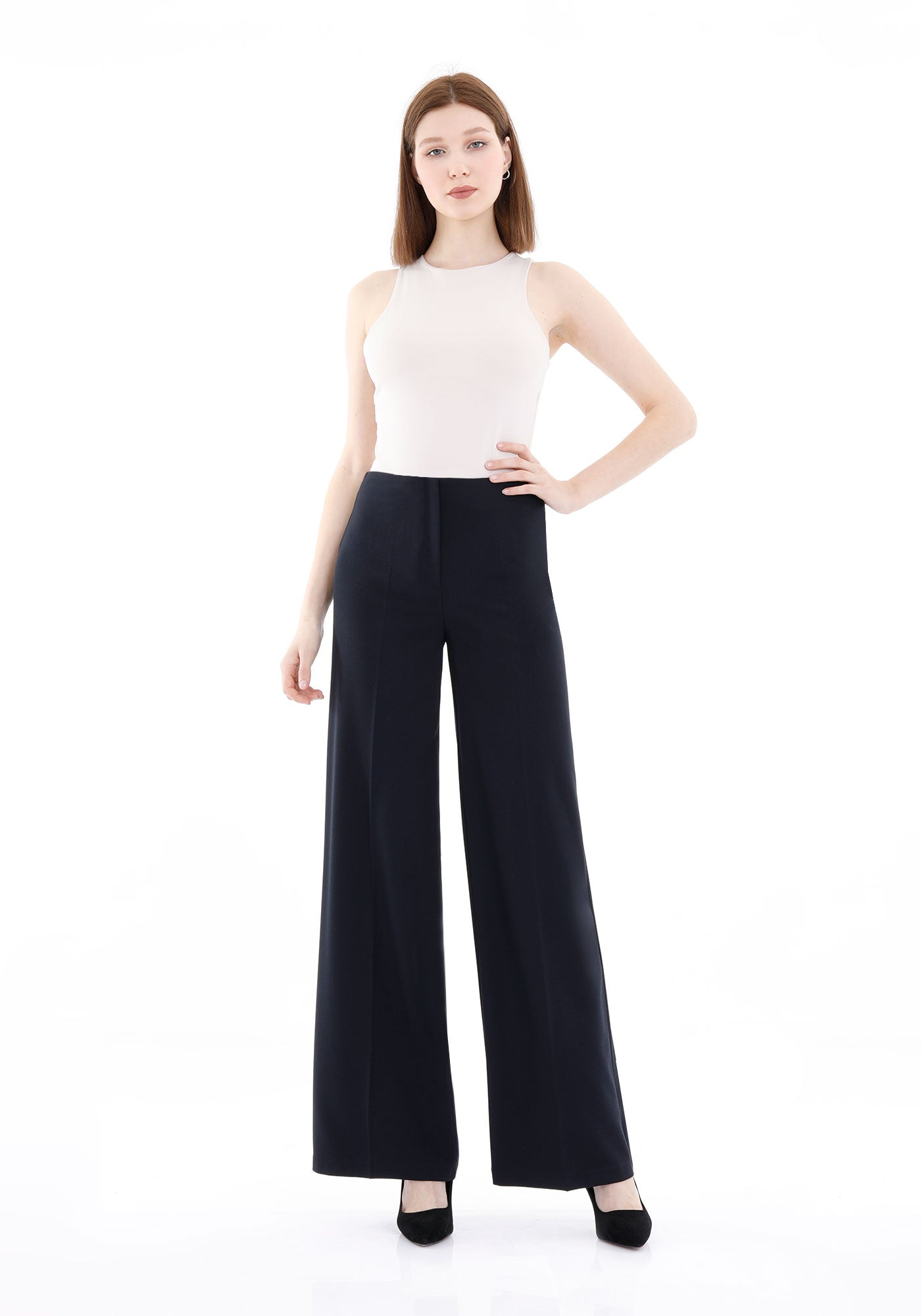Navy Straight-Leg Pants for a Sleek and Stylish Look G-Line