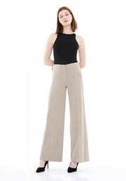 Beige Wide-Leg Pants for a Sleek and Stylish Look