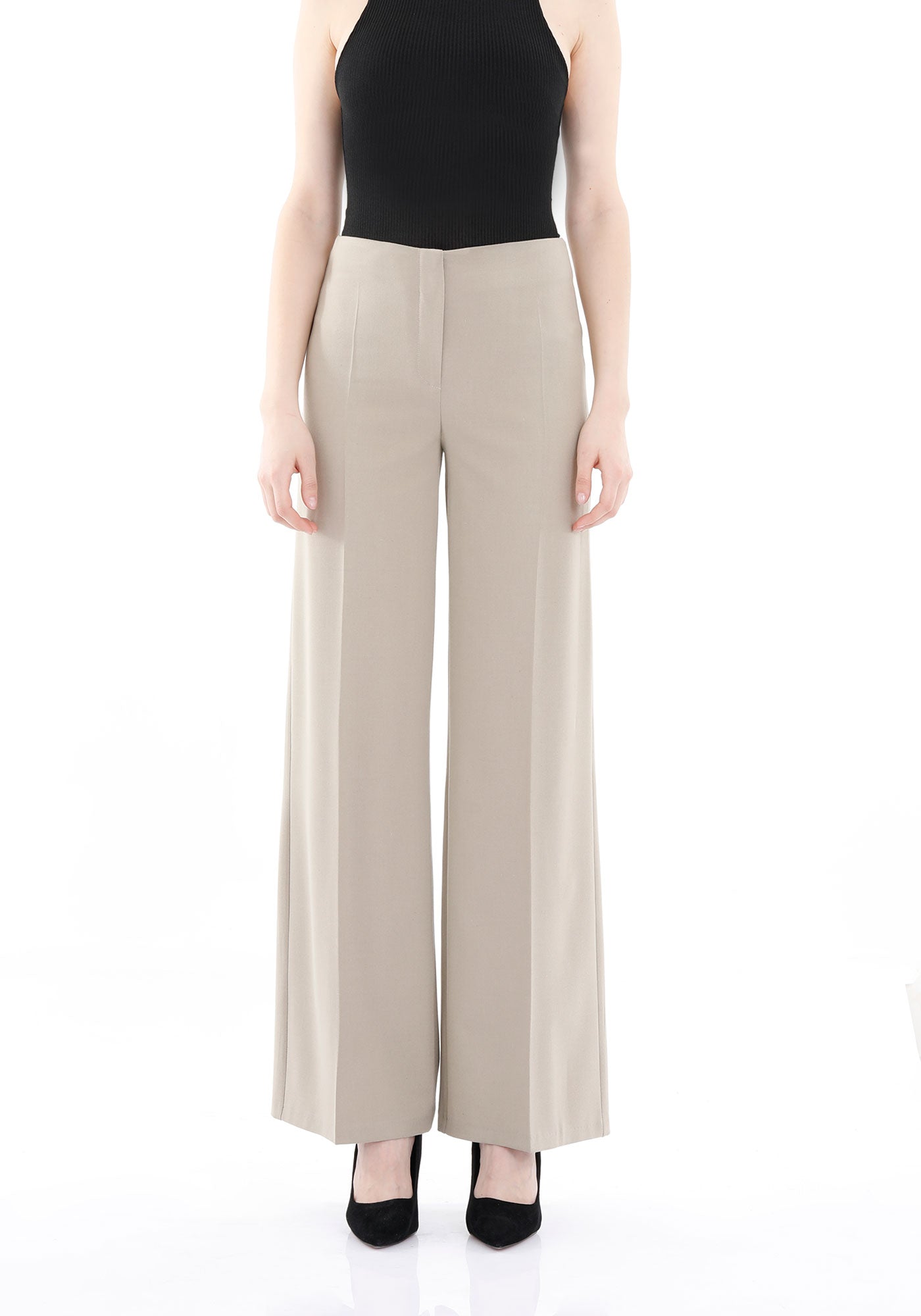 Beige Straight-Leg Pants for a Sleek and Stylish Look G-Line