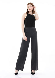 Charcoal Wide-Leg Pants for a Sleek and Stylish Look