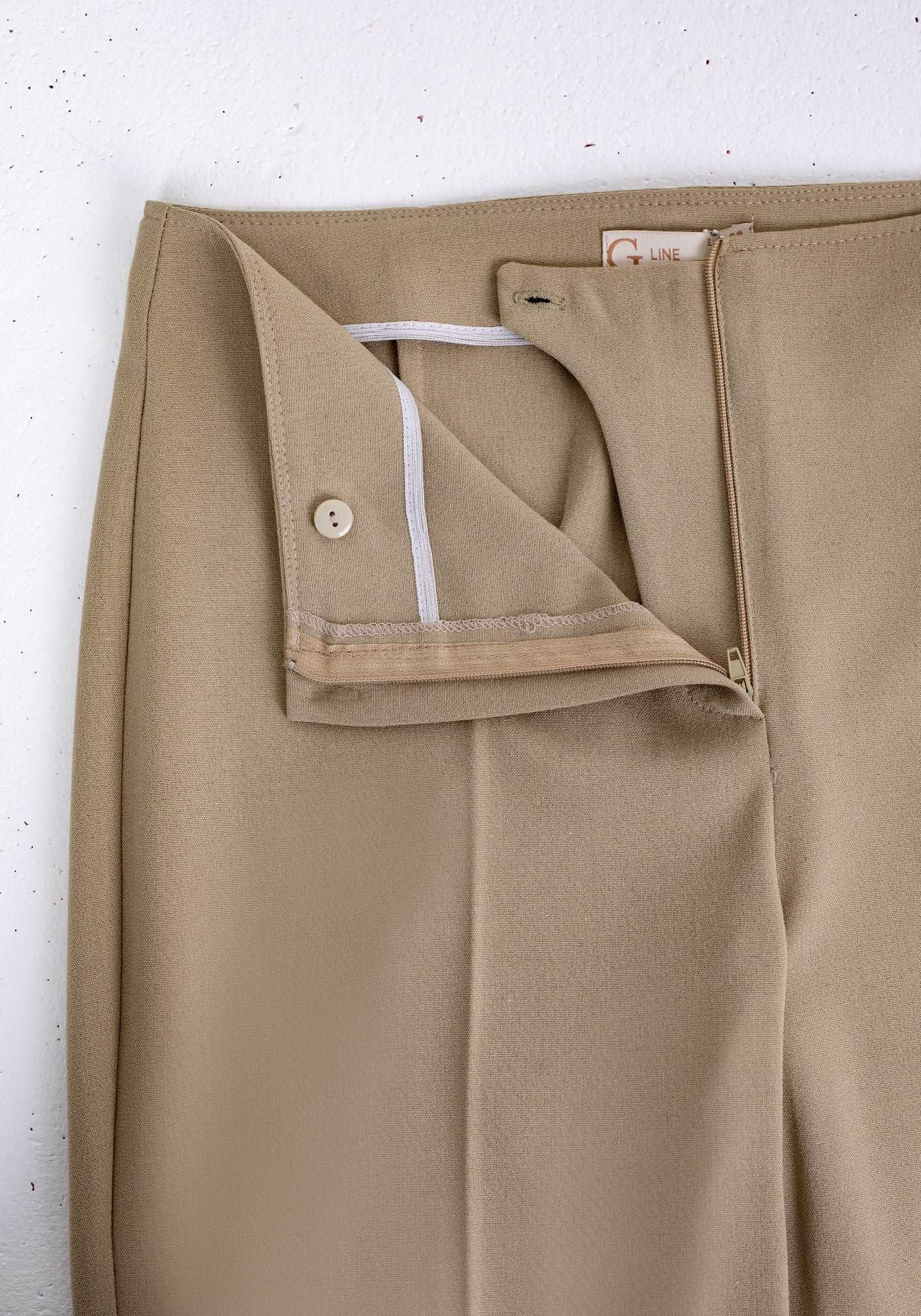 Beige Bootcut Pants - High Waisted Flare Trousers G-Line
