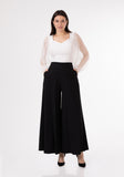 G-Line Women's High Waisted Black Palazzo Pants - Stretchy, Classic Wide Leg Trousers with Pockets for Business, Casual Wear G-Line