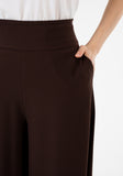 G-Line Women's High Waisted Brown Palazzo Pants - Stretchy, Classic Wide Leg Trousers with Pockets for Business, Casual Wear G-Line