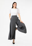 G-Line Women's High Waisted Grey Palazzo Pants - Stretchy, Classic Wide Leg Trousers with Pockets for Business, Casual Wear G-Line