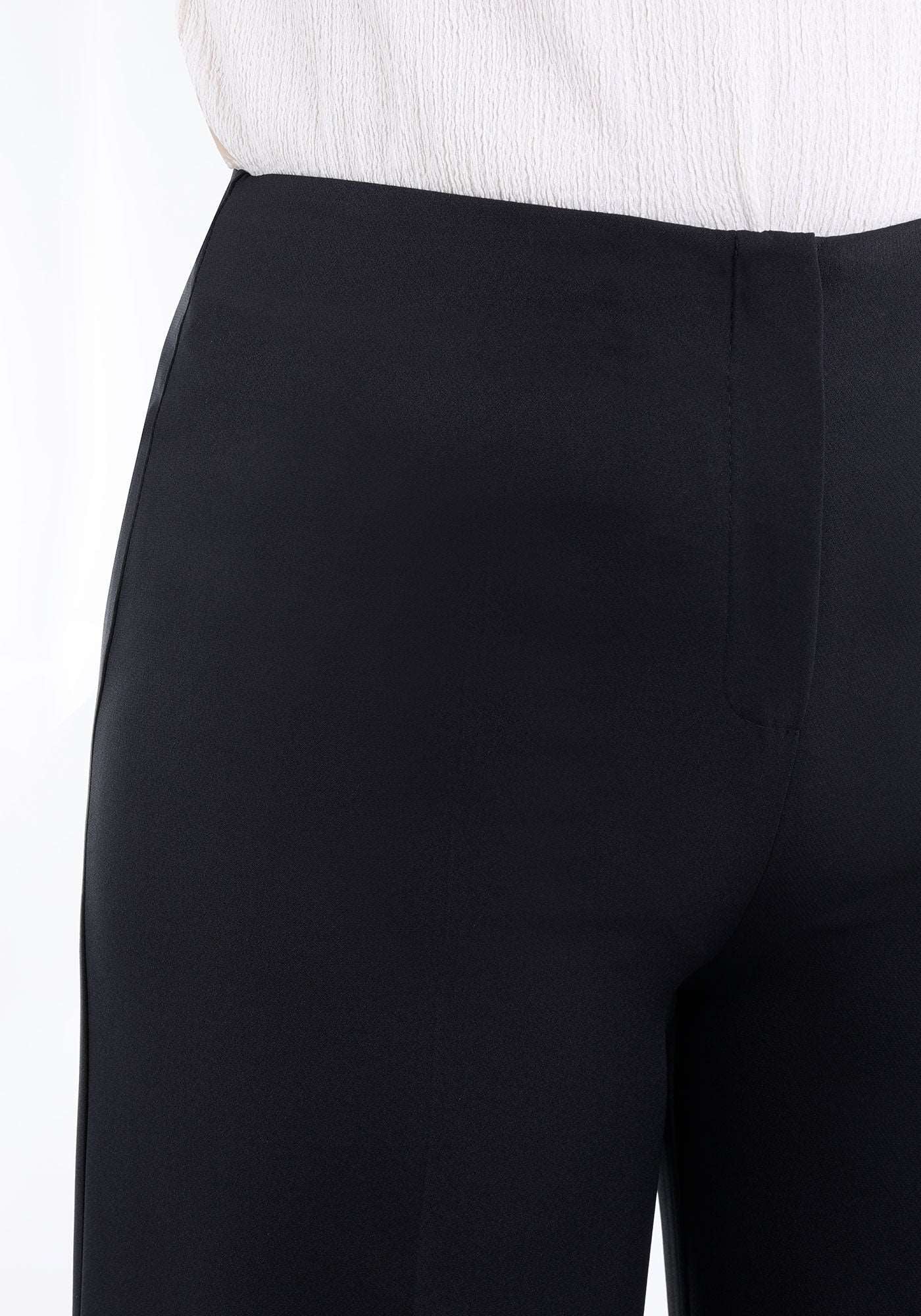 Black Wide Leg Pants - Regular & Plus Size Flare Trousers G-Line