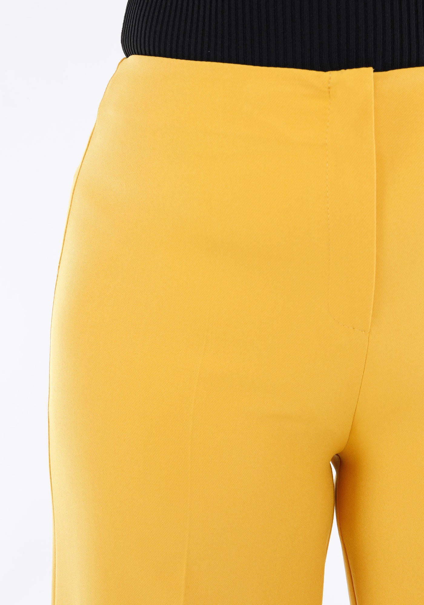 Women's Mustard Oversized Wide-Leg Pants - High Waisted Flare Leggings G-Line