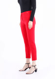 Red Ankle-Length Slim-Fit/Skinny Pants for Women G-Line
