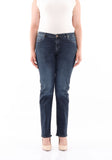 Navy Blue Straight Leg Plus Size Jeans G-Line