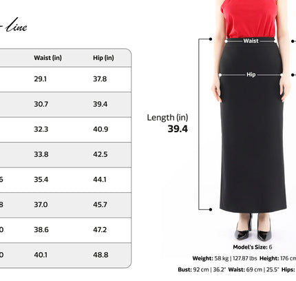 Maxi Back Slitted Pencil Skirt