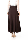 Brown Flared Maxi Skirt with Unique Gores | Comfortable and Stylish ürününün kopyası G-Line