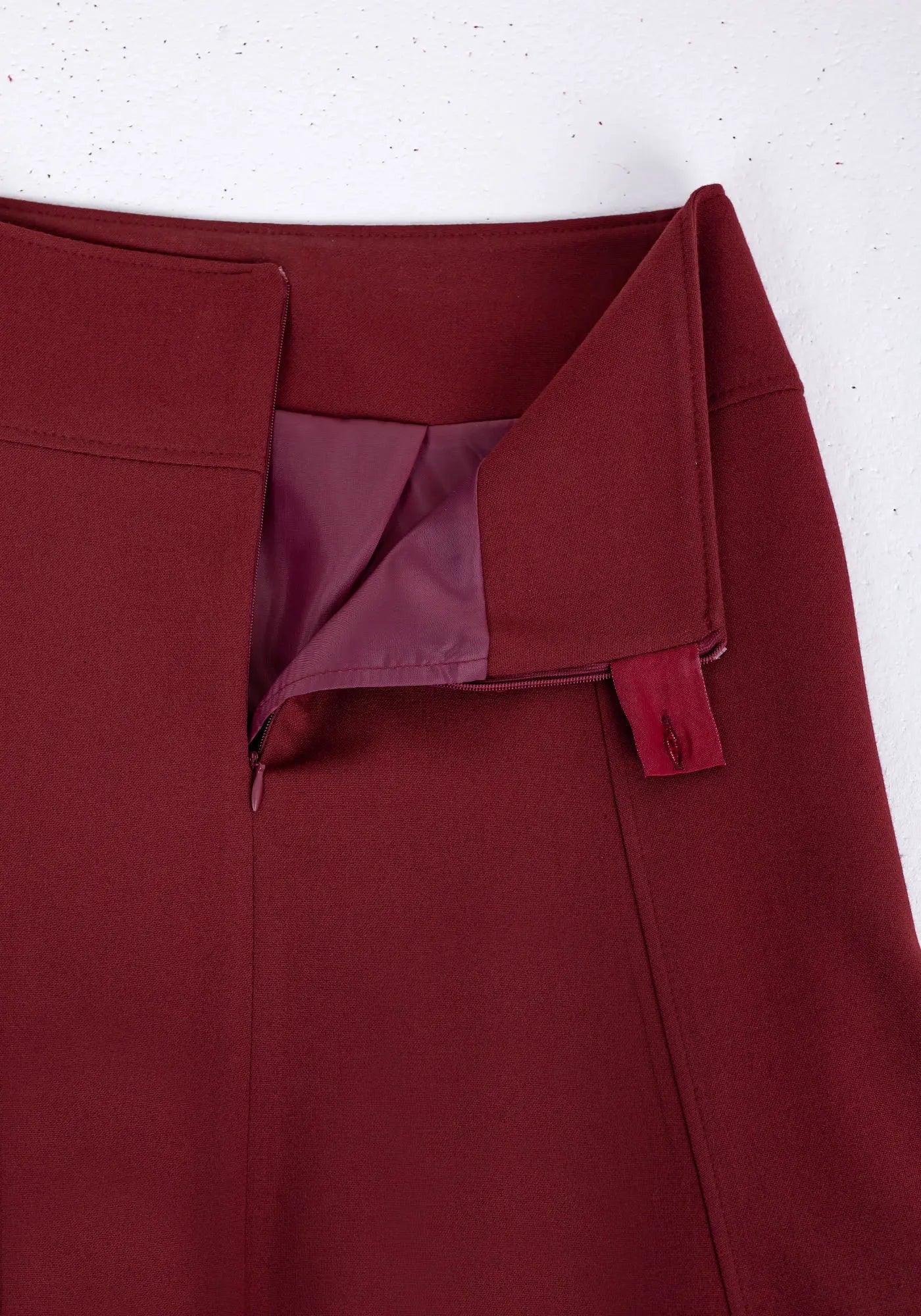 Burgundy Eight Gore Calf Length Midi Skirt for Every Occasion G-Line