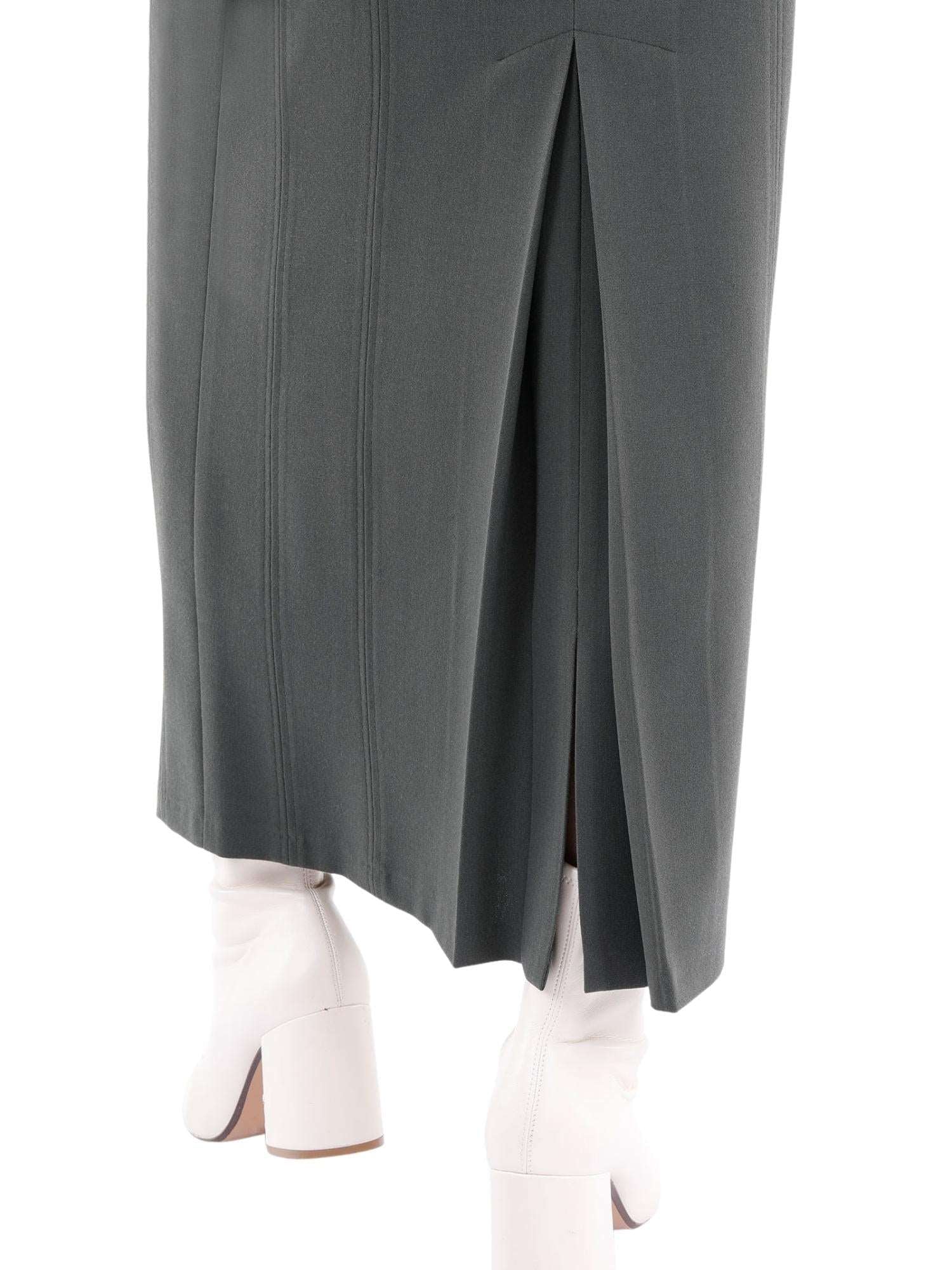 Ankle Length Plus Size Back Split Maxi Skirt G-Line