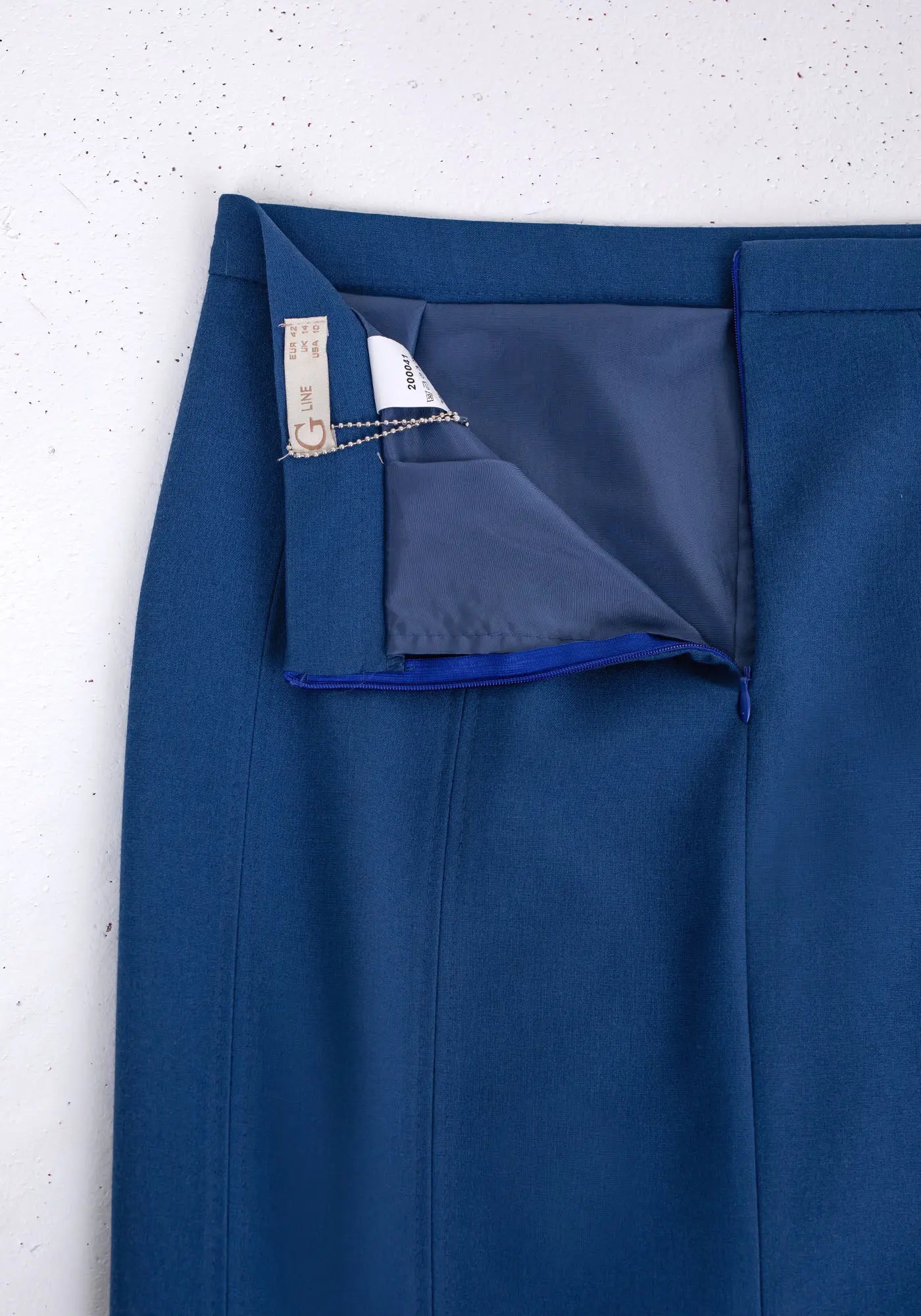Indigo Ankle Length Plus Size Back Split Maxi Skirt G-Line