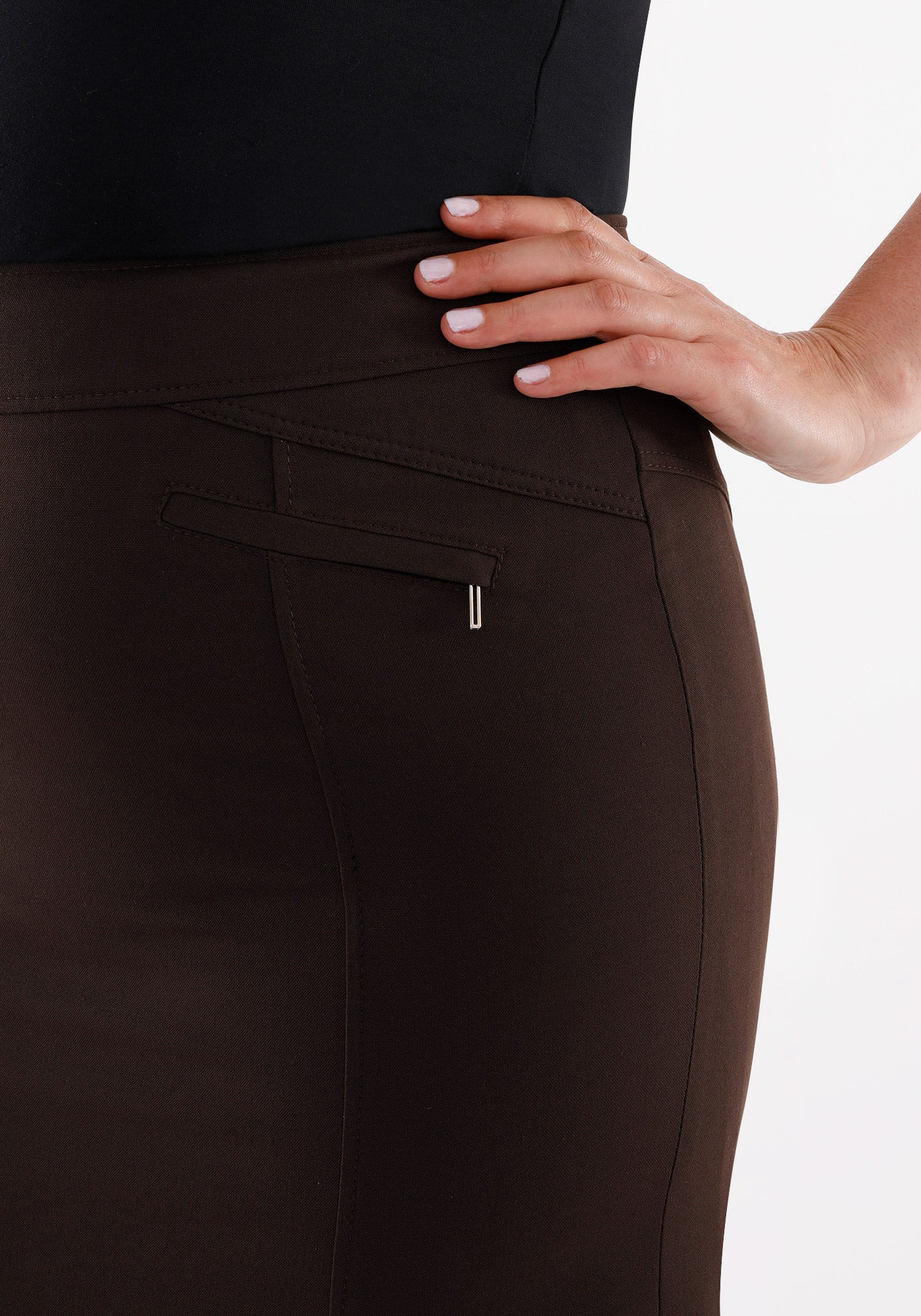 Women's Plus Size Oversized Brown Maxi Fishtail Skirt G-Line