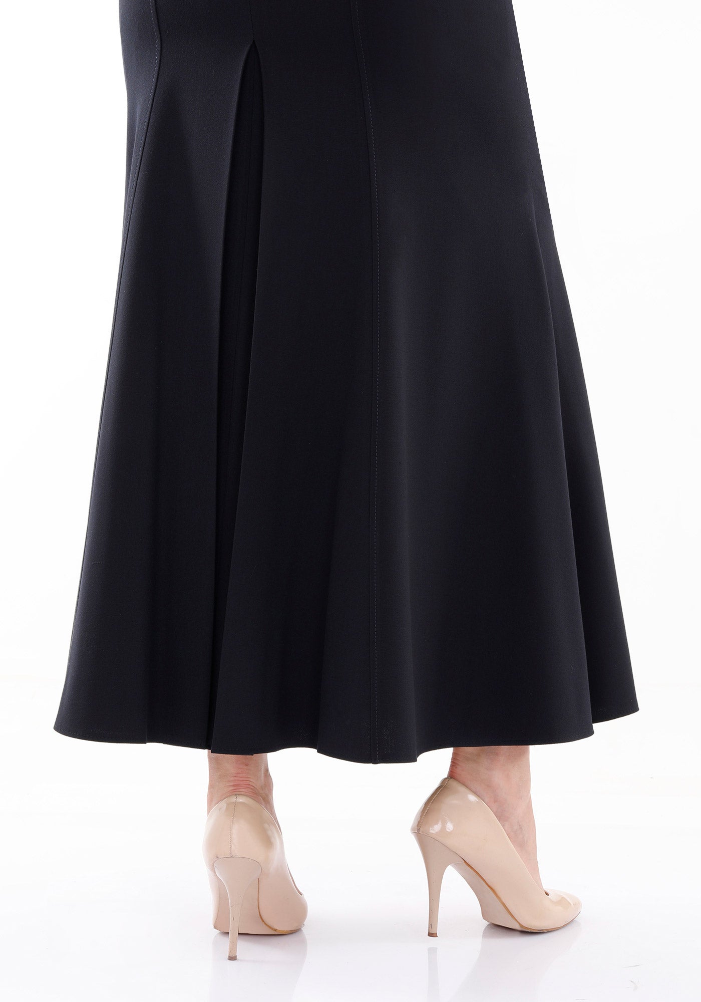 Women's Plus Size Oversized Navy Maxi Fishtail Skirt G-Line