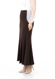 Women's Brown Fishtail Maxi Skirt | Regular & Plus Size G-Line