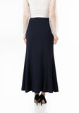 Women's Navy Fishtail Maxi Skirt | Regular & Plus Size G-Line