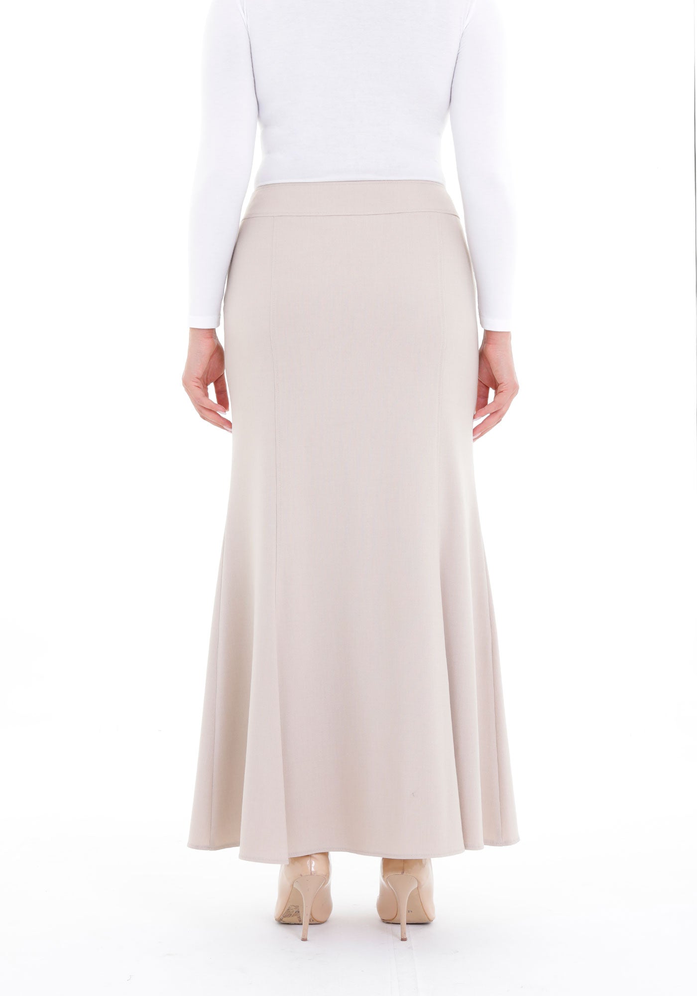 Women's Stone Fishtail Maxi Skirt | Regular & Plus Size G-Line