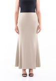 Women's Beige Fishtail Maxi Skirt | Regular & Plus Size G-Line