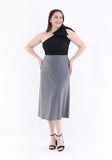 Women's Grey Oversized A-Line Midi Skirts G-Line