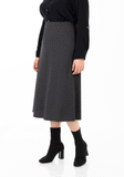 Women's Charcoal Oversized A-Line Midi Skirts G-Line