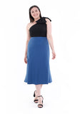 Women's Indigo Oversized A-Line Midi Skirts G-Line