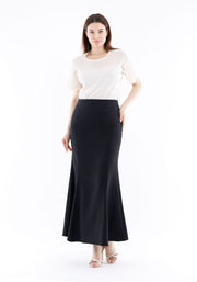 Black Fishtail Maxi Skirt
