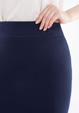 Navy Blue Fishtail Maxi Skirt G-Line