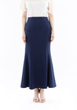 Navy Blue Fishtail Maxi Skirt G-Line