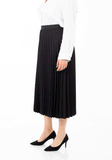 Women’s Midi Pleated Plise Accordion Skirt & Rainbow Plus Size Black G-Line