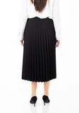Women’s Midi Pleated Plise Accordion Skirt & Rainbow Plus Size Black G-Line