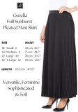 Sunburst A-line Pleated Maxi Skirt with Elastic High Waist Guzella
