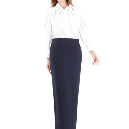  - Ankle Length Plus Size Back Split Maxi Skirt - G-Line - G-Line