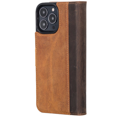 iPhone 13 Pro Max Detachable Leather Wallet Case with Kickstand Bayelon