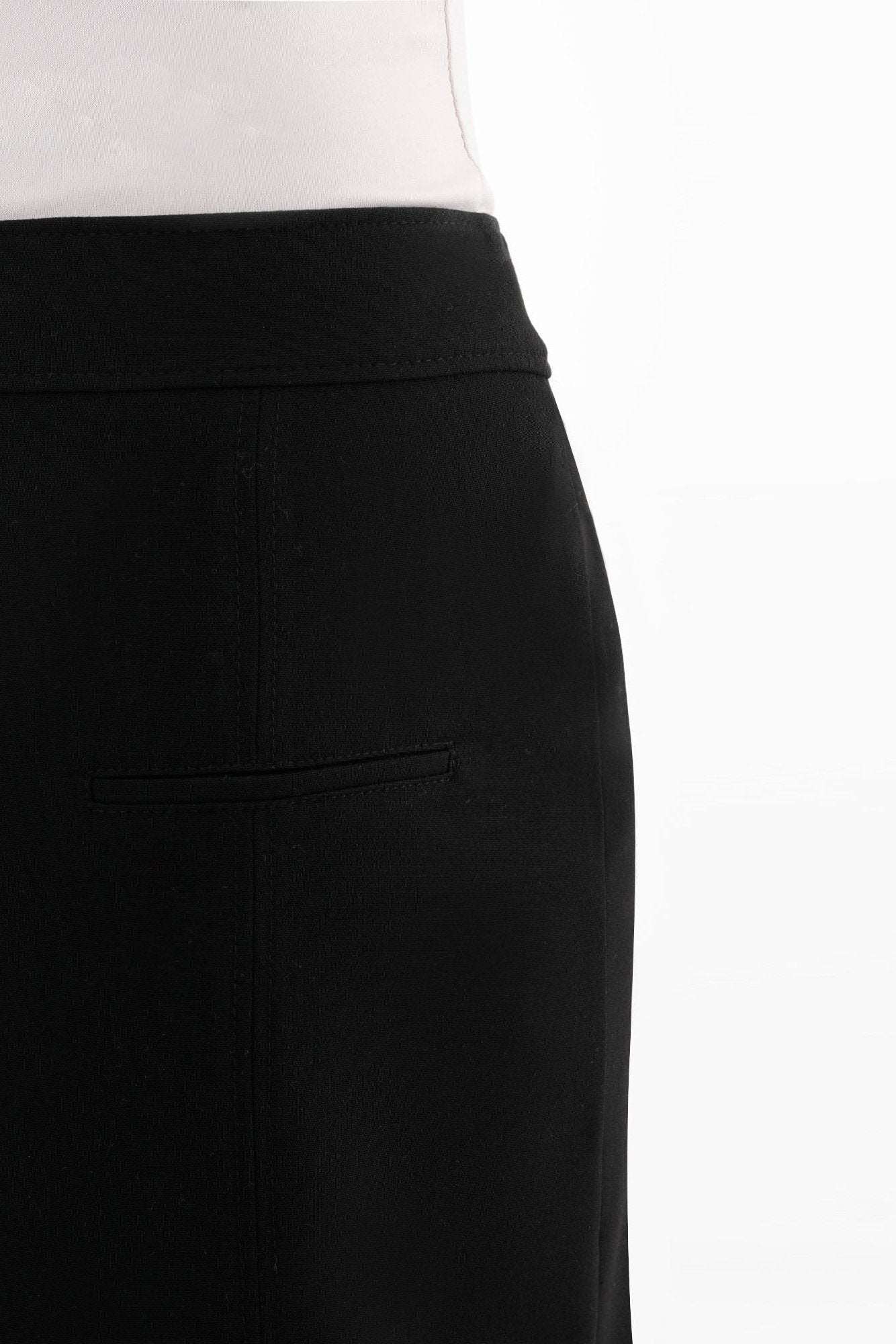 Black Straight A-Line Midi Skirt G-Line