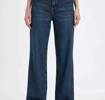 90's Wide Leg High Waist Long Jeans (Kopya)