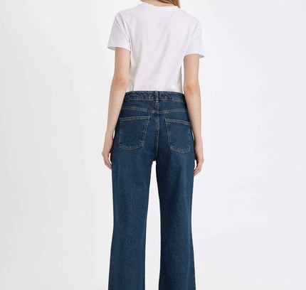 90's Wide Leg High Waist Long Jeans