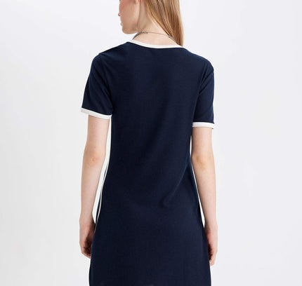 Bodycon Crew Neck Printed Camisole Mini Dress