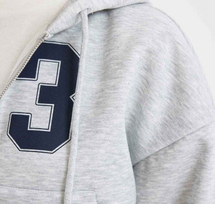 Oversize Fit Hooded Thick Sweatshirt Fabric Cardigan