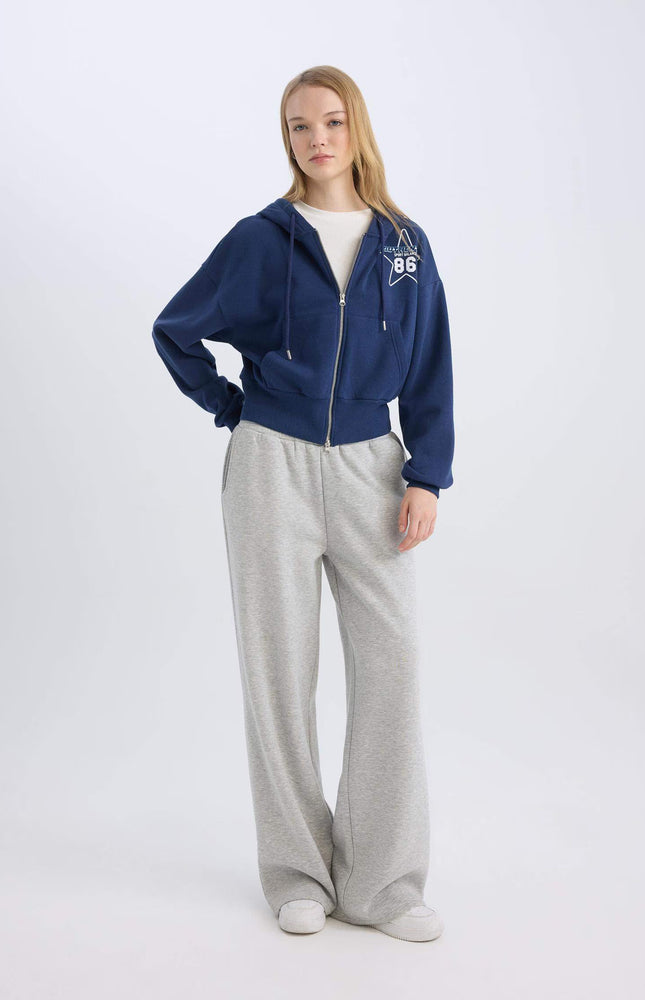 Oversize Fit Hooded Thick Sweatshirt Fabric Cardigan