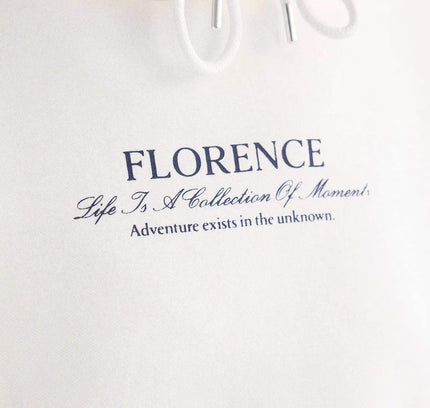 Oversize Fit Hooded Printed Thick Casual Sweatshirt