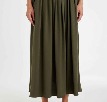 Pleated Maxi Skirt