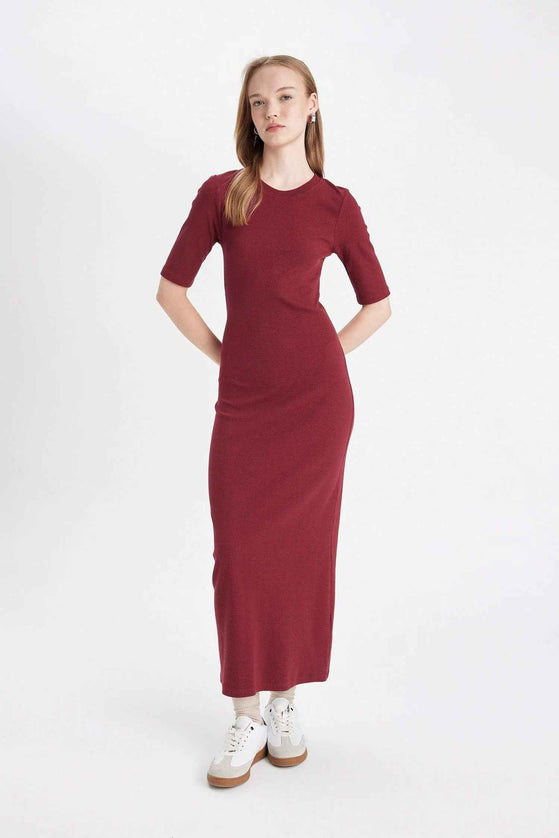 Bodycon Crew Neck Camisole Maxi Dress