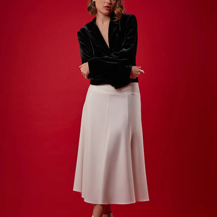  - Eight Gore Calf Length Midi Skirt for Every Occasion - G-Line