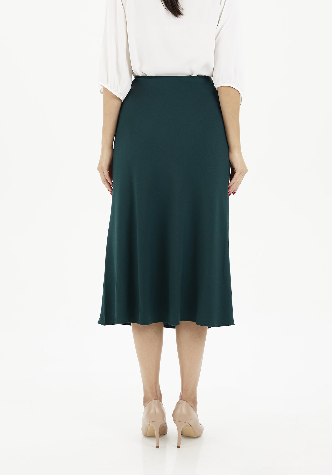 Green A-Line Midi Skirts G-Line