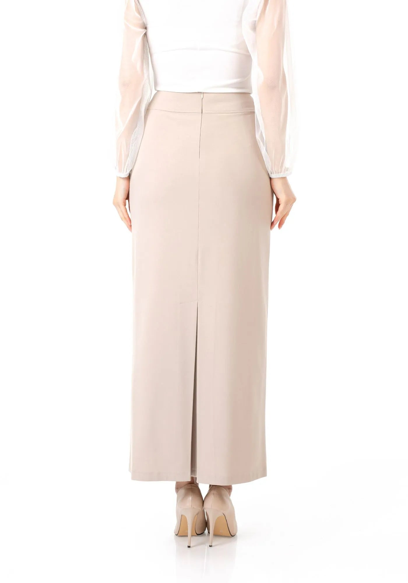 Stone Maxi Back Slitted Pencil Skirt G-Line