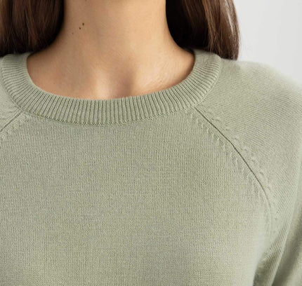 Regular Fit Crew Neck Basic Pullover