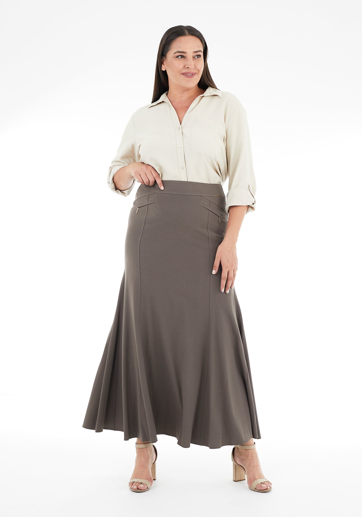 Modest Plus Size Mermaid Maxi Skirts | Fishtail Long Skirts G-Line