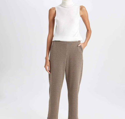 Herringbone Casual Jogger Pants
