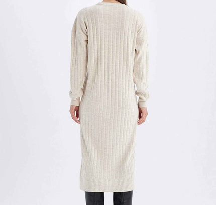 Regular Fit Half Turtleneck Basic Maxi Dress